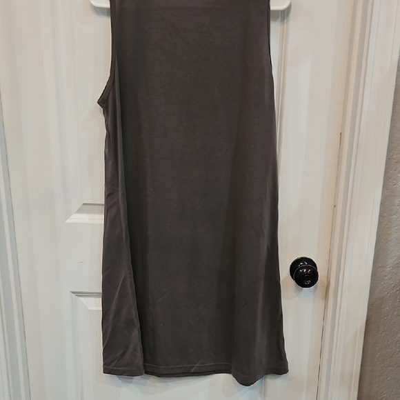 Charcoal Sleeveless Dress with Rainbow Design - Picture 3 of 3